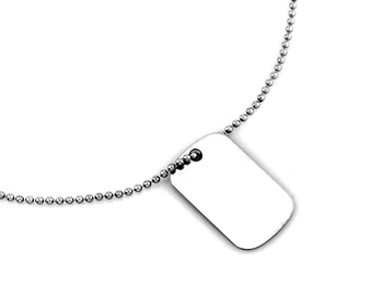 Srebrny naszyjnik nieśmiertelnik do wygrawerowania pr.0,925