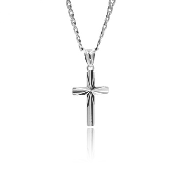 Srebrna zawieszka krzyżyk promienisty