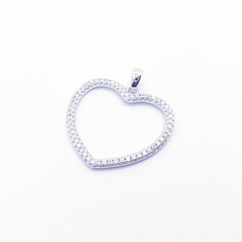 Srebrna zawieszka serce z cyrkoniami pr 0,925