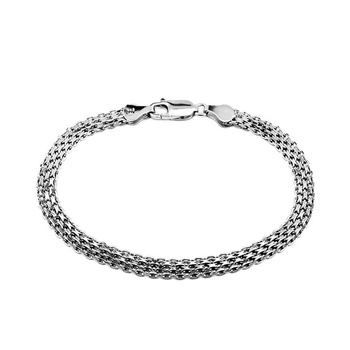 Srebrna oksydowana bransoletka bismark 19cm