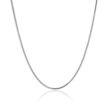 Srebrny naszyjnik miękka żmijka 45cm