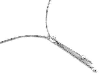 Srebrny naszyjnik cyrkonie pr.0,925