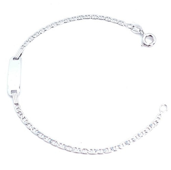 Srebrna bransoletka z blaszką do grawerowania pr 0,925