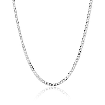 Srebrny płaski naszyjnik pancerka 50cm