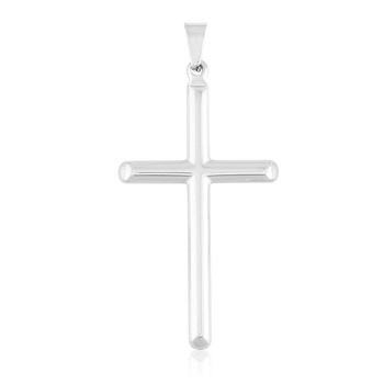 Zawieszka stal chirurgiczna krzyżyk 5cm srebrny