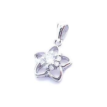 Srebrna zawieszka kwiatek z cyrkoniami pr 0,925