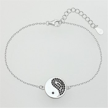 Srebrna bransoletka motyw Yin Yang pr 0,925