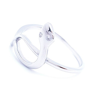 Srebrny pierścionek żmija pr 0,925