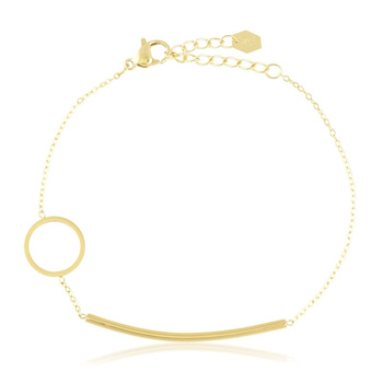 Bransoletka stal chirurgiczna, rurka i kółko