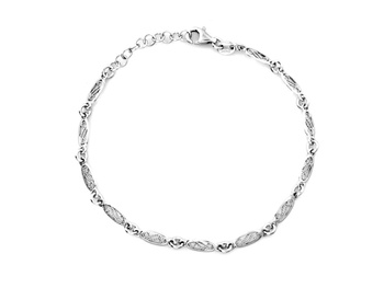 Misterna i romantyczna srebrna bransoletka ażurowa