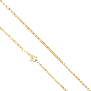 Łańcuszek stal chirurgiczna lisi ogon pozłacany 18k złotem