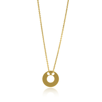 Srebrny naszyjnik celebrytka blaszka kółko bez wypełnienia