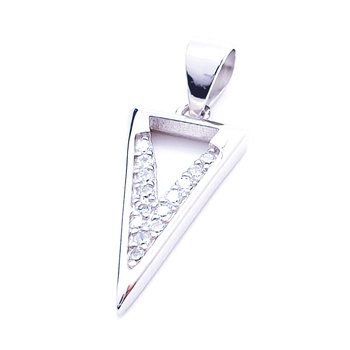 Srebrna zawieszka trójkąt z cyrkoniami pr 0,925