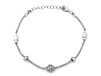 Srebrna nietuzinkowa bransoletka modułowa do charmsów