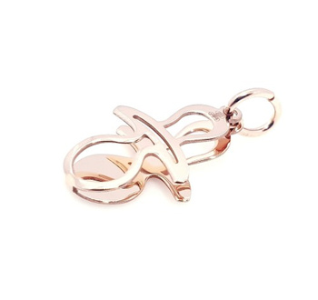 Srebrna zawieszka dwuwarstwowa smoczek pozłacana 18k złotem