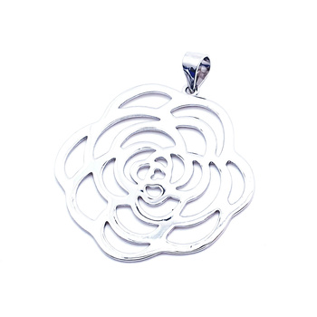 Srebrna zawieszka kwiatek róży pr 0,925