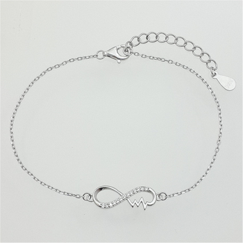 Srebrna bransoletka linia życia i nieskończoność pr 0,925