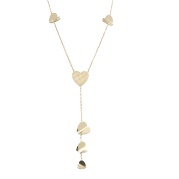 Naszyjnik celebrytka stal chirurgiczna, pozłacany 18k złotem