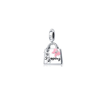 Srebrna zawieszka charms torebka shopping pr.925