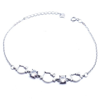 Srebrna bransoletka dla wielbicielek kotów pr 0,925