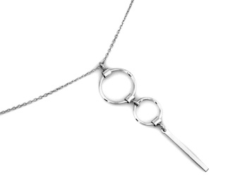 Srebrny naszyjnik kółeczka wisiorek pr 0,925