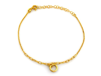 Srebrna pozłacana bransoletka dla księżniczki pr 0,925