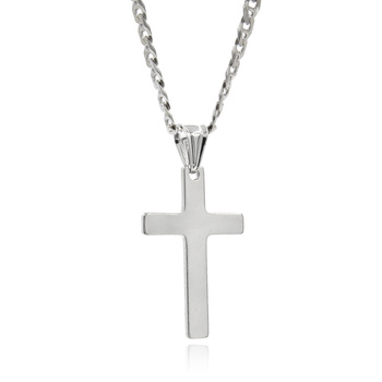 Srebrna zawieszka krzyż gładki 4cm