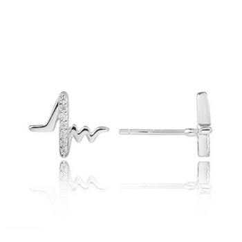 Srebrne klasyczne kolczyki linia życia pr 0,925