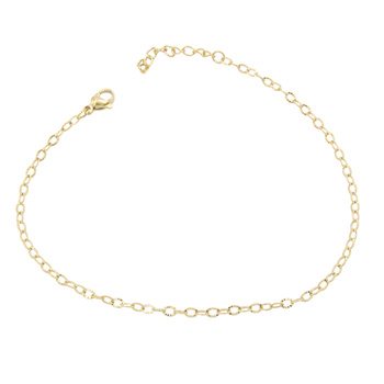 Bransoletka stal chirurgiczna łańcuszkowa delikatna powlekana 18k złotem