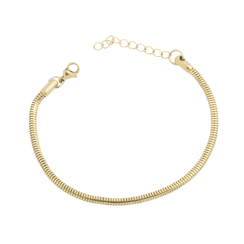 Bransoletka stal chirurgiczna Rolo pozłacana 18k złotem