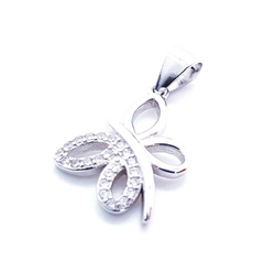 Srebrna zawieszka motylek z cyrkoniami pr 0,925