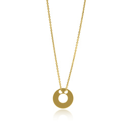 Srebrny naszyjnik celebrytka blaszka kółko bez wypełnienia