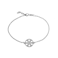 Srebrna bransoletka śnieżynka