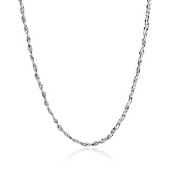 Bogato zdobiony srebrny naszyjnik warkocz fasetowany